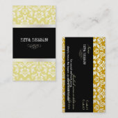 PixDezines Haute Coutour Damask, Faux Pearl Visitekaartje (Voorkant / Achterkant)