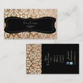 PixDezines Haute Coutour Damask, Faux Pearl Visitekaartje (Voorkant / Achterkant)