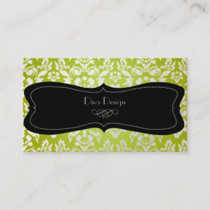 PixDezines Haute Coutour Damask, Nepparel Visitekaartje