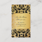 PixDezines HAUTE COUTOUR DAMASK Visitekaartje (Achterkant)