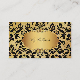 PixDezines  HAUTE COUTOUR DAMASK Visitekaartje
