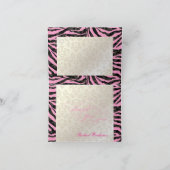 PixDezines Haute Coutour Damask+Zebra Hartelijk da Bedankkaart (Binnen)