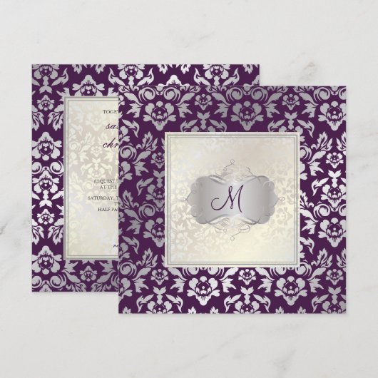 PixDezines Haute Couture Damask Kaart (Voorkant / Achterkant)