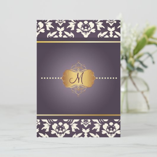 PixDezines Haute Couture Damask, moeder van Pearl Kaart (Staand voorkant)