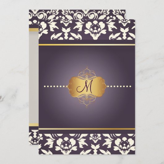 PixDezines Haute Couture Damask, moeder van Pearl Kaart (Voorkant / Achterkant)