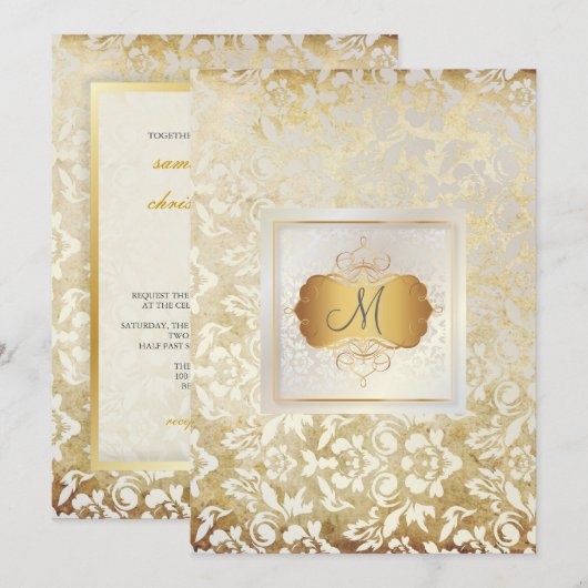 PixDezines Haute Couture Damask, +Pearl Kaart (Voorkant / Achterkant)