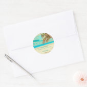 PixDezines  hawaï/strand/tropisch Ronde Sticker (Envelop)