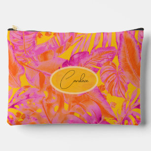 PixDezines Hawaïaans Jongen Roze Oranje Loof Etui