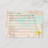 PixDezines  Hawaiaans strand/blauwgroen Advieskaart (Achterkant)