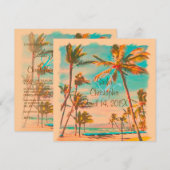 PixDezines  HAWAÏAN BEACH/BLAUWGROEN/DIY Bckgrnd Kaart (Voorkant / Achterkant)