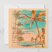 PixDezines  HAWAÏAN BEACH/BLAUWGROEN/DIY Bckgrnd Kaart (Achterkant)