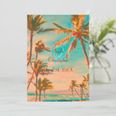 PixDezines HAWAÏAN BEACH/BLAUWGROEN Kaart (Staand voorkant)