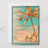 PixDezines HAWAÏAN BEACH/BLAUWGROEN Kaart (Achterkant)