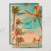 PixDezines HAWAÏAN BEACH/BLAUWGROEN Kaart (Voorkant / Achterkant)