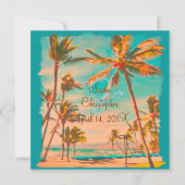 PixDezines HAWAÏAN BEACH/DIY Color Blauwgroen Kaart (Voorkant)