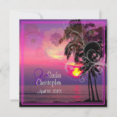 PixDezines HAWAÏAN SUNSET/BEACH/LUAU/SWIRLS Kaart (Voorkant)