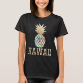 PixDezines Hawaii, Aloha Pineapple/Faux Gold T-shirt (Voorkant)