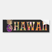 PixDezines Hawaii-ananas Bumpersticker (Voorkant)