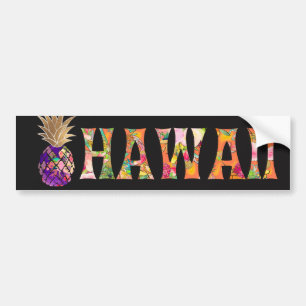 PixDezines Hawaii-ananas Bumpersticker