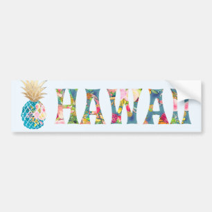 PixDezines Hawaii Ananas Bumpersticker
