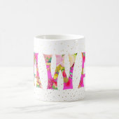 PixDezines Hawaii Ananas Collage Waterverf Koffiemok (Center)