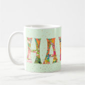 PixDezines Hawaii Ananas Collage Waterverf Koffiemok (Links)