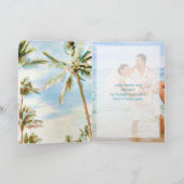 PixDezines  Hawaii/Breezy Blue Bedankkaart (Binnen)