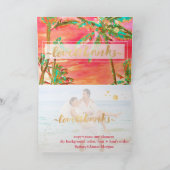 PixDezines Hawaii/Dank u Bedankkaart (Binnen)