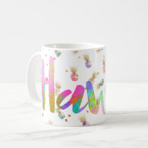 PixDezines Hawaii Lava Rainbow Aloha Pineappels