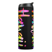 PixDezines HAWAII LAVA REGENBOOG/DIY Achtergrond Thermosbeker (Gedraaid links)