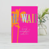PixDezines hawaii+palms/DIY achtergrondkleur Kaart (Staand voorkant)