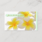 PixDezines Hawaii Plumeria/DIY fonts+color Visitekaartje (Achterkant)