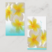 PixDezines Hawaii Plumeria Visitekaartje (Voorkant / Achterkant)