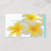 PixDezines Hawaii Plumeria Visitekaartje (Achterkant)