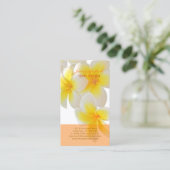 PixDezines Hawaii Plumeria Visitekaartje (Staand voorkant)