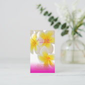PixDezines Hawaii Plumeria Visitekaartje (Staand voorkant)