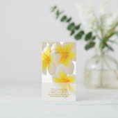 PixDezines Hawaii Plumeria Visitekaartje (Staand voorkant)