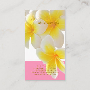 PixDezines Hawaii Plumeria Visitekaartje