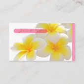 PixDezines Hawaii Plumeria Visitekaartje (Achterkant)