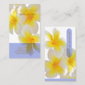 PixDezines Hawaii Plumeria Visitekaartje (Voorkant / Achterkant)