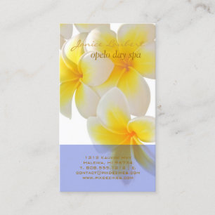 PixDezines Hawaii Plumeria Visitekaartje
