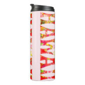 PixDezines HAWAII TIKI/DIY Achtergrond Thermosbeker (Geroteerd rechts)