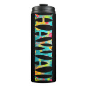 PixDezines HAWAII TIKI/DIY Achtergrond Thermosbeker (Voorkant)
