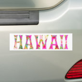 PixDezines Hawaii Tiki Typografie Bumpersticker (Op auto)