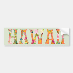 PixDezines Hawaii Tiki Typografie Bumpersticker