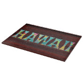 PixDezines Hawaii, TIKI TYPOGRAPHY+Wood Textuur Snijplank (Hoek)