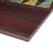 PixDezines Hawaii, TIKI TYPOGRAPHY+Wood Textuur Snijplank (Hoek)