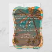 PixDezines  hawaiiaans strand/blauwgroen Kaart (Achterkant)