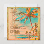 PixDezines  hawaiiaans strand/blauwgroen Kaart (Achterkant)