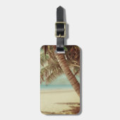 PixDezines  hawaiiaanse strandpalmen+kokospalmen Bagagelabel (Voorkant verticaal)